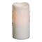 Melrose Led Wax Dripping Pillar Candle (Set Of 4) 3"D X 6"H Wax, Plastic - White